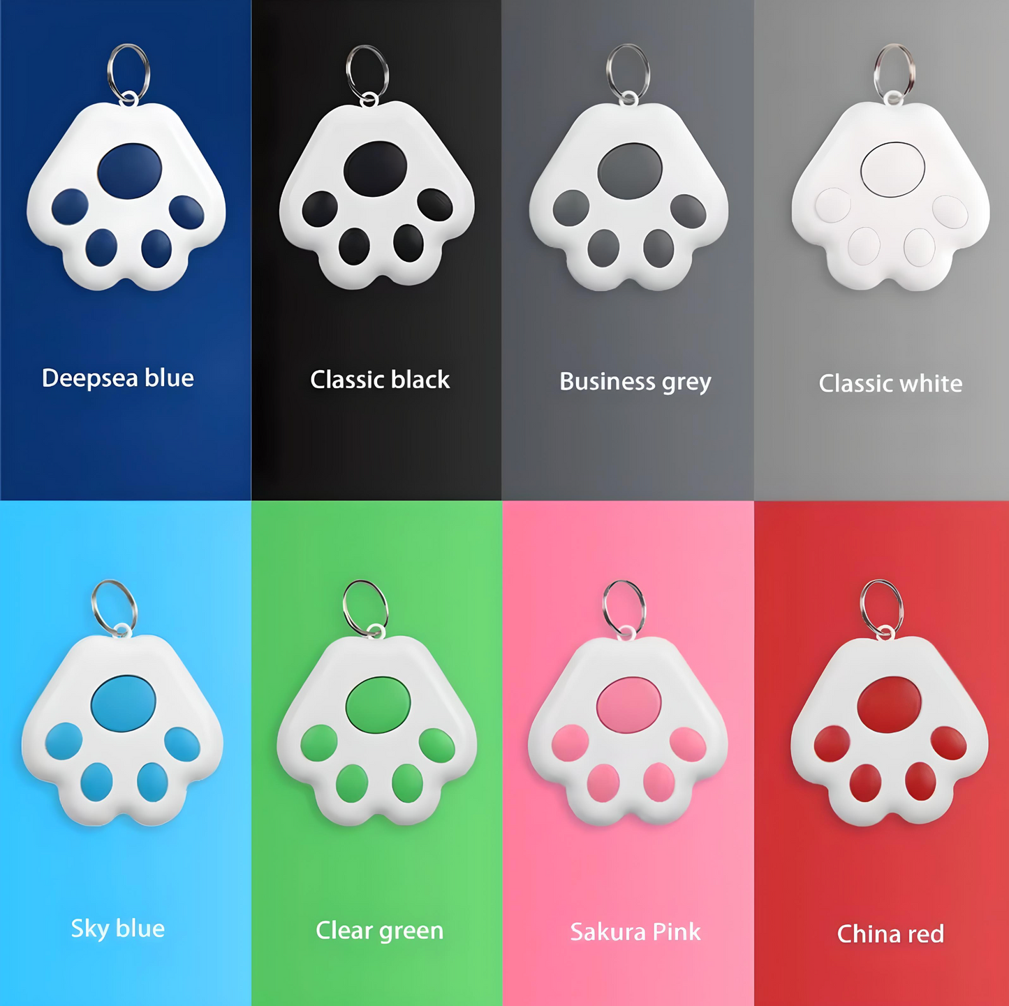 Paw-Shaped Mini GPS Tracker - Wireless Bluetooth Locator for Pets